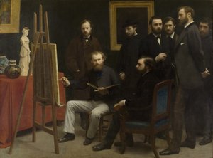 Studio v Les Batignolles od Henri Fantin-Latour