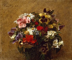 Kytice květin od Ignace Henri Jean Fantin Latour