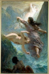Dívky z Rýna. Pastel od Henri Fantin Latour (Fantin-Latour od Ignace Henri Jean Fantin Latour