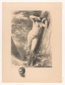 Andromeda připoutaná ke skále ve vodě Andromede od Ignace Henri Jean Fantin Latour