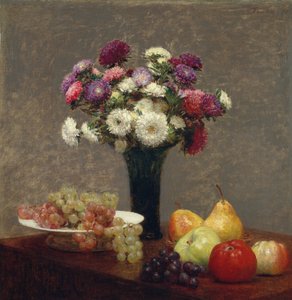 Astry a ovoce na stole, 1868. od Ignace Henri Jean Fantin Latour