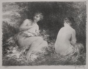 Koupající se od Ignace Henri Jean Fantin Latour