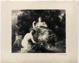 Koupací ženy, střední talíř od Ignace Henri Jean Fantin Latour