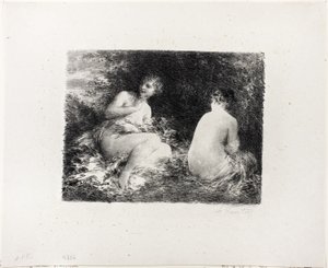 Koupající se ženy, druhý střední talíř od Ignace Henri Jean Fantin Latour