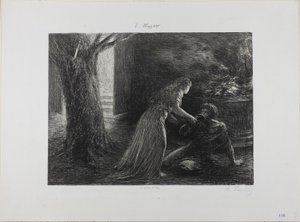 Debut Valkyrie od Ignace Henri Jean Fantin Latour
