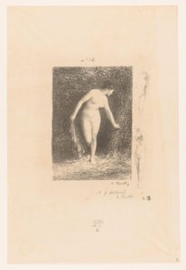 Diana ontkleedt zich om te baden Diana Gedichten van André Chénier (název série) Ilustrace k Básním André Chéniera (název série) od Ignace Henri Jean Fantin Latour