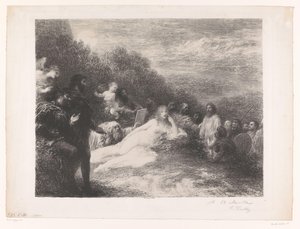 Faust a Mefisto vidí Helenu Trojskou Helene od Ignace Henri Jean Fantin Latour