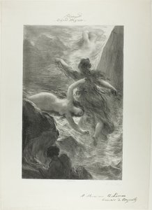 První scéna z Rhinegold od Ignace Henri Jean Fantin Latour