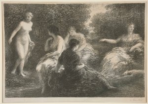 Pět nymf od Ignace Henri Jean Fantin Latour