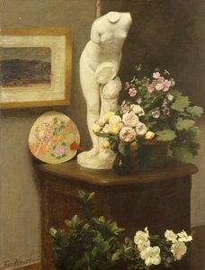 Květiny a různé předměty od Ignace Henri Jean Fantin-Latour