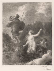 Goetterdaemmerung: Siegfried a dívky od Ignace Henri Jean Fantin-Latour