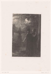 Héro a Ursule u fontány v měsíčním světle Béatrice a Benedict. I. dějství Nokturno Život a dílo Hectora Berlioze (název série) od Ignace Henri Jean Fantin Latour