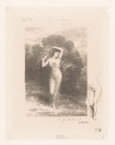 Jonge vrouw se setkal se sjaalem Mladý pacient Gedichten van André Chénier (název série) Ilustrace k Básním André Chéniera (název série) od Ignace Henri Jean Fantin Latour