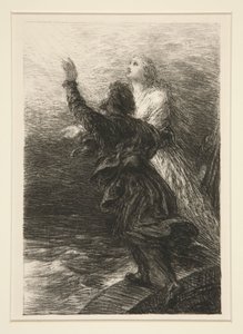 The Flying Dutchman: Act III, The Extase of Senta and the Dutchman od Ignace Henri Jean Fantin-Latour