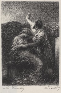 Mág Balthazar a Fatima od Ignace Henri Jean Fantin Latour