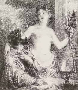 hudebník od Ignace Henri Jean Fantin Latour