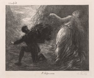Manfred a Astarte od Ignace Henri Jean Fantin Latour