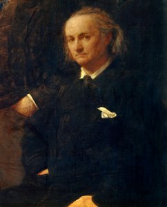 Portrét Charlese Baudelaira - detail: “” Pocta Eugenu Delacroixovi”” Obraz Henri Fantin Latour (Fantin-Latour od Ignace Henri Jean Fantin-Latour