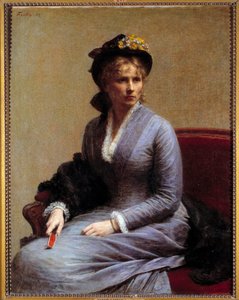 Portrét Charlotte Dubourg (1850-1921) Je sestrou umělcovy manželky. Obraz Henri Fantin Latour (Fantin-Latour od Ignace Henri Jean Fantin Latour
