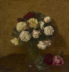 Růže ve váze, 1878 od Ignace Henri Jean Fantin Latour