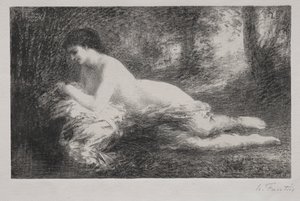 Snění od Ignace Henri Jean Fantin-Latour