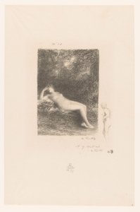 Slapende waternimf Vím, že když poledne chtějí stín XXVII Gedichten van André Chénier (název série) Ilustrace k Básním André Chéniera (název série) od Ignace Henri Jean Fantin Latour