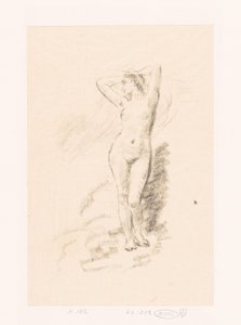Studie stojící nahé ženy od Ignace Henri Jean Fantin Latour