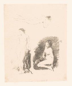 Studijní list se třemi nahými ženami od Ignace Henri Jean Fantin Latour