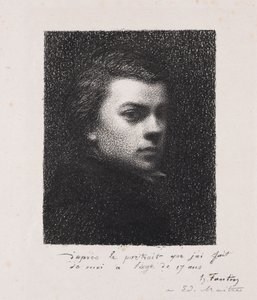 Umělec ve věku 17 let od Ignace Henri Jean Fantin Latour
