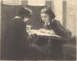 Vyšívačky od Ignace Henri Jean Fantin-Latour