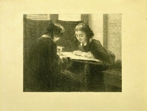 Vyšívačky, č. 3 od Ignace Henri Jean Fantin Latour