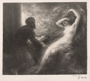 Evokace Kundry od Ignace Henri Jean Fantin Latour