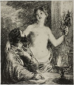 Hudebník od Ignace Henri Jean Fantin Latour