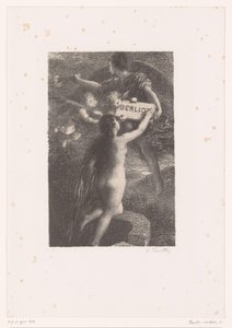 Titulní tisk pro: Hector Berlioz, sa vie et ses oeuvres Berlioz (název na objektu) Verite Život a dílo Hectora Berlioze (název série) od Ignace Henri Jean Fantin Latour