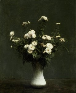Váza s chryzantémami od Henri Fantin-Latour