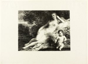 Venuše a Amor, druhá deska od Ignace Henri Jean Fantin Latour
