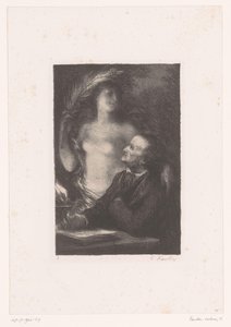 Wagner vzhlédne ke své múze La Muse Život a dílo Richarda Wagnera (název série) od Ignace Henri Jean Fantin Latour
