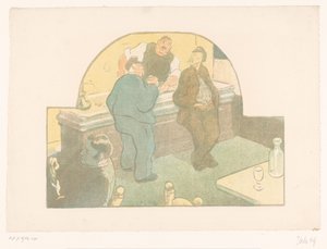 Čtyři muži v bistru Le Devoir Představení Théâtre Libre (název seriálu) Les Programs du Théâtre Libre (název série) od Henri Gabriel Ibels