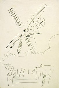 Větrný mlýn od Henri Gaudier-Brzeska