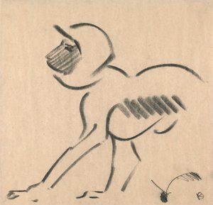 Krčící se opice od Henri Gaudier Brzeska