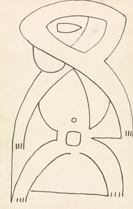 Studie obrázku pro design úlevy od Henri Gaudier-Brzeska