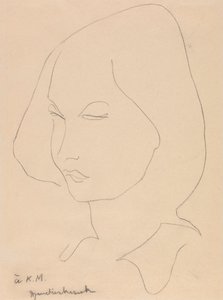 Katherine Mansfieldová od Henri Gaudier Brzeska