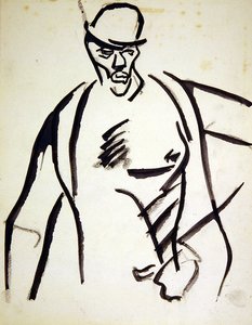 Muž v buřince od Henri Gaudier Brzeska