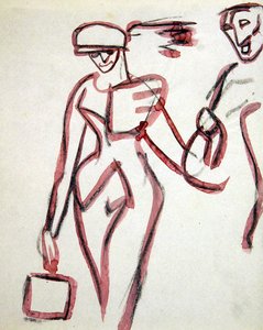 Promenader se společníkem od Henri Gaudier Brzeska