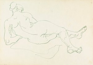 Ležící ženská postava od Henri Gaudier Brzeska
