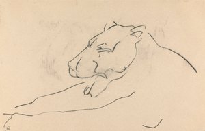 Ležící lvice od Henri Gaudier-Brzeska