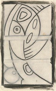 Reliéfní design abstraktní ženské postavy od Henri Gaudier-Brzeska