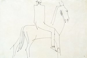 Rider v Rotton Row, 1913 (pero a inkoust na papíře) od Henri Gaudier Brzeska