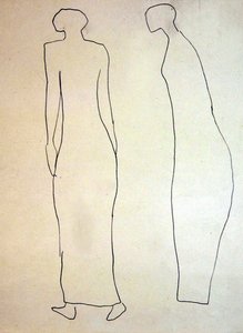 Siluety (promenadeři) od Henri Gaudier Brzeska