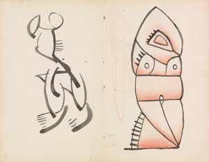 Studie pro figurální plastiku, skrčená postava od Henri Gaudier Brzeska